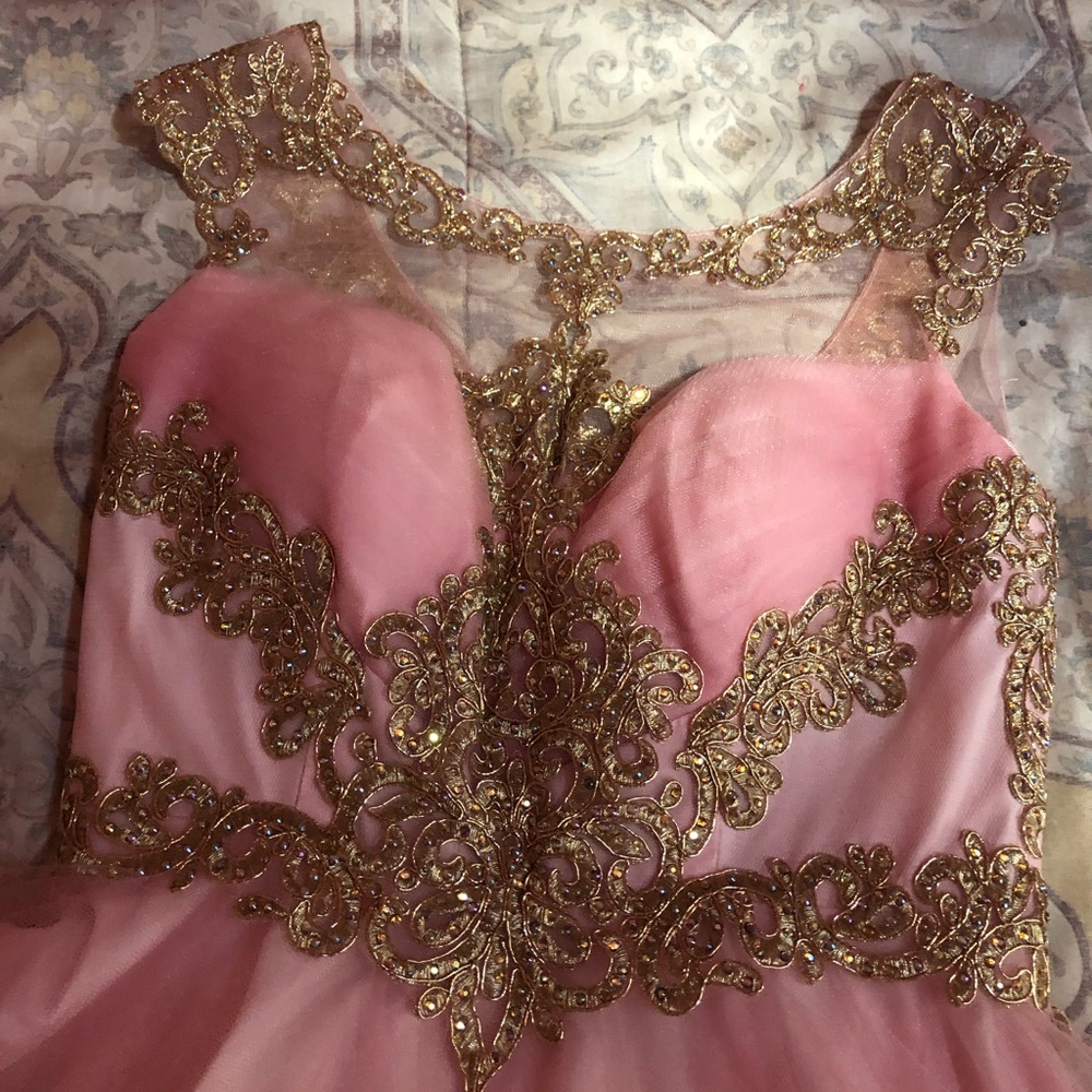 Rosy Pink pouffy dress.